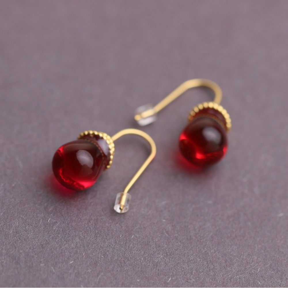 Julie Vos Gold and Pink Earrings - Picture 5 of 5